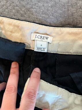 J. Crew Black Pants with Cream Waistband Lining
